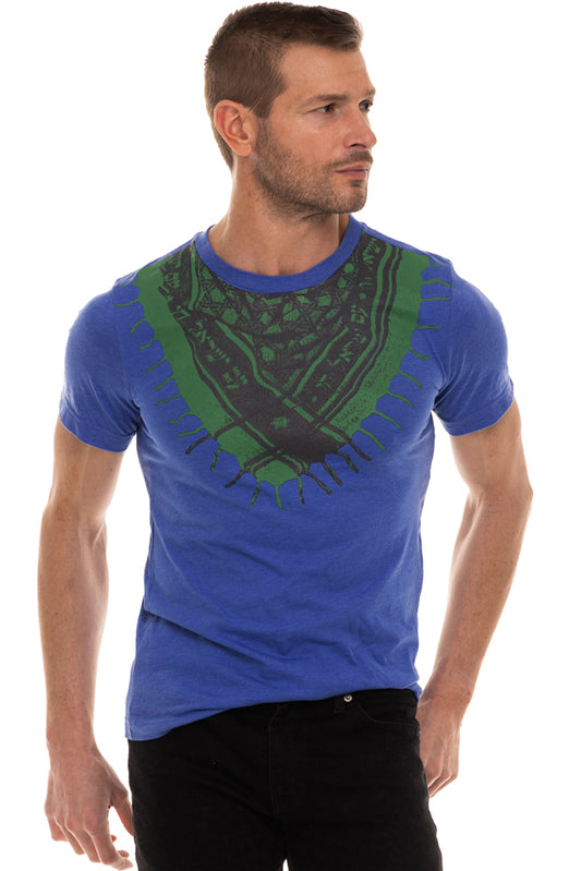 Heather Blue Printed SUDRA T-Shirt