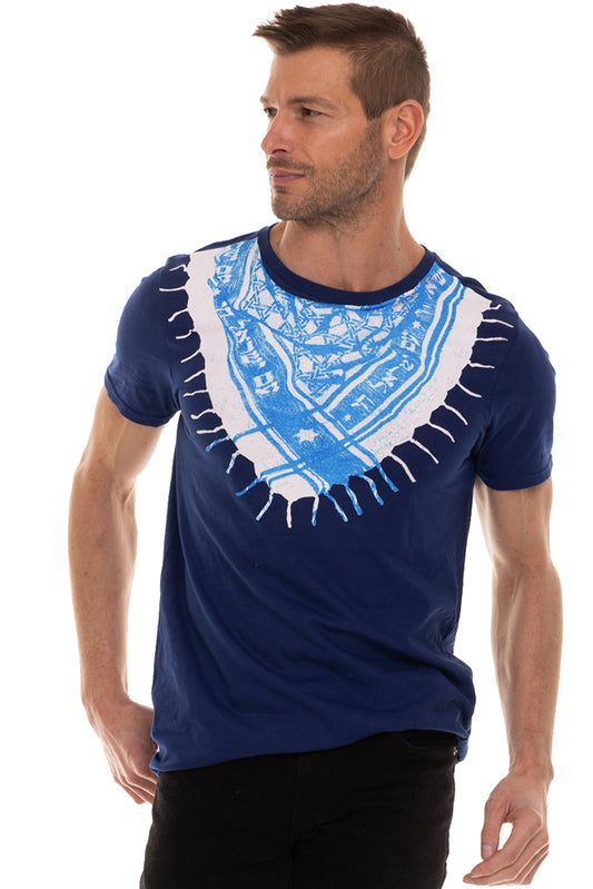 Navy Printed SUDRA T-Shirt