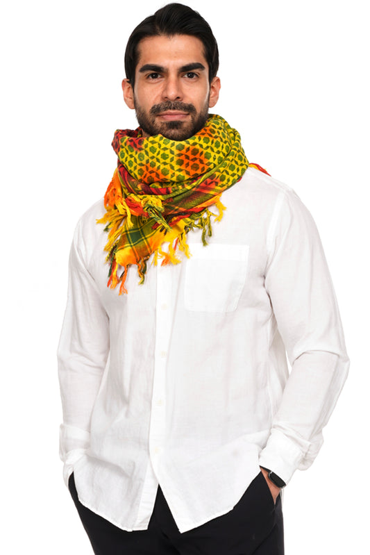MOSAIC Tie Dye Yellow-Red SQUARE