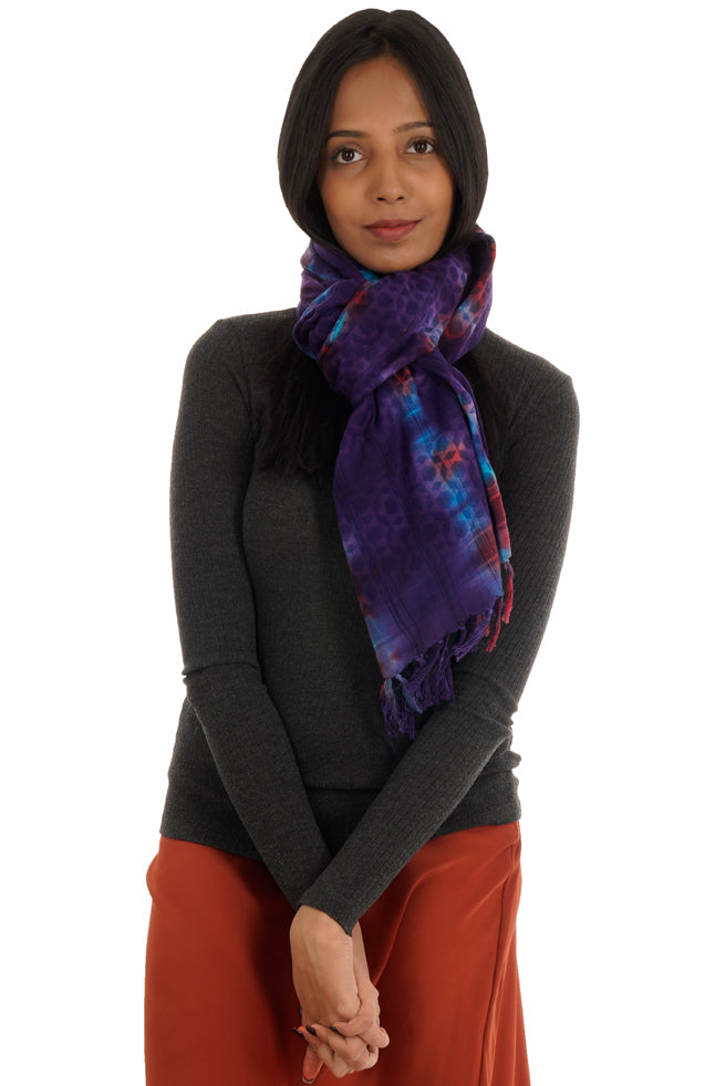 MOSAIC Tie Dye Purple LONG