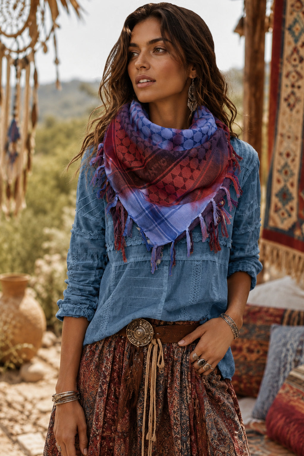 Spiral Tie Red-Purple Sudra