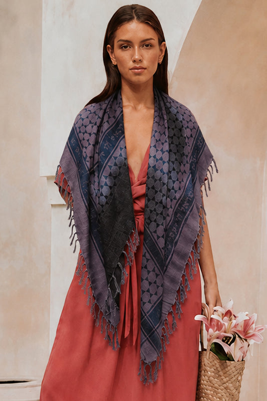 Spiral Tie Dye Purple-Gray Sudra
